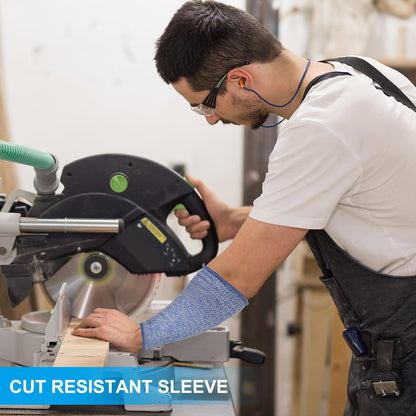 Cut Resistant Sleeve Arm Safety Protectors Sleeves Forearm Sleeve HPPE Level 5 Protection for Thin Skin and Bruising