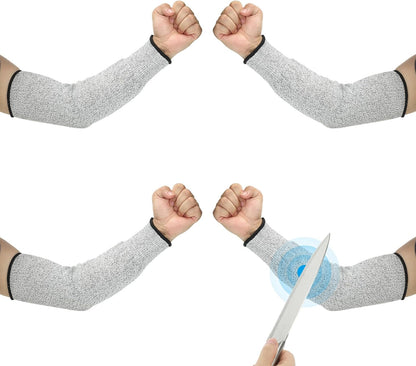Cut Resistant Sleeve Arm Safety Protectors Sleeves Forearm Sleeve HPPE Level 5 Protection for Thin Skin and Bruising