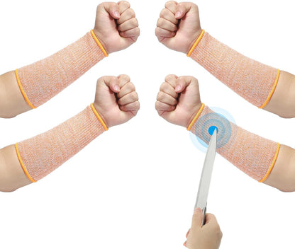 Cut Resistant Sleeve Arm Safety Protectors Sleeves Forearm Sleeve HPPE Level 5 Protection for Thin Skin and Bruising