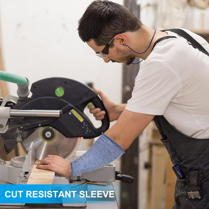 Cut Resistant Sleeve Arm Safety Protectors Sleeves Forearm Sleeve HPPE Level 5 Protection for Thin Skin and Bruising