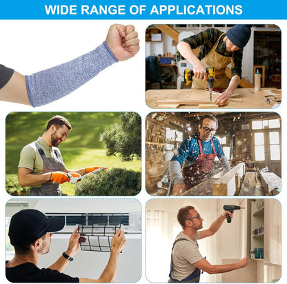 Cut Resistant Sleeve Arm Safety Protectors Sleeves Forearm Sleeve HPPE Level 5 Protection for Thin Skin and Bruising
