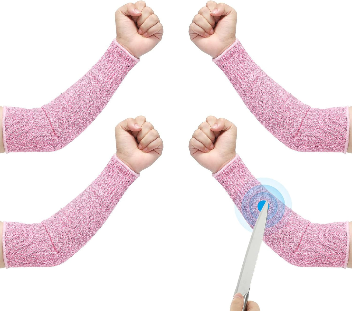 Cut Resistant Sleeve Arm Safety Protectors Sleeves Forearm Sleeve HPPE Level 5 Protection for Thin Skin and Bruising