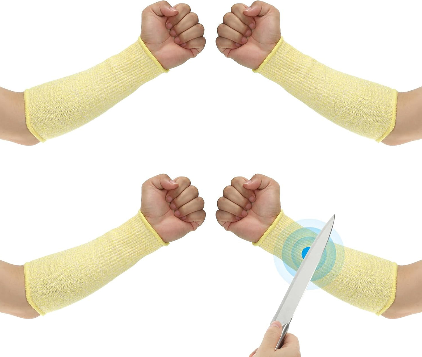 Cut Resistant Sleeve Arm Safety Protectors Sleeves Forearm Sleeve HPPE Level 5 Protection for Thin Skin and Bruising