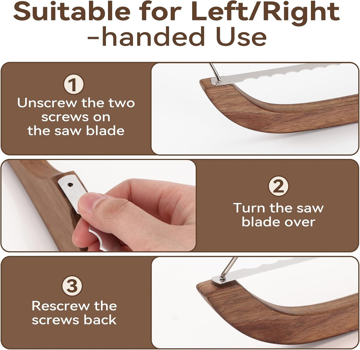 Sourdough Bread Knife for Homemade Bread Sourdough Bread Slicer | 14.5'' Sourdough Slicer,Bread Cutter,Sourdough Knife for Slicing,Wooden Ergonomic Bow Sourdough Cutter with Sharpness Blade