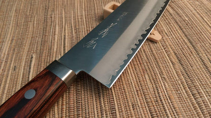 Yoshihiro Gold-embedded Knife HGW series Santoku Knife, 6.5in