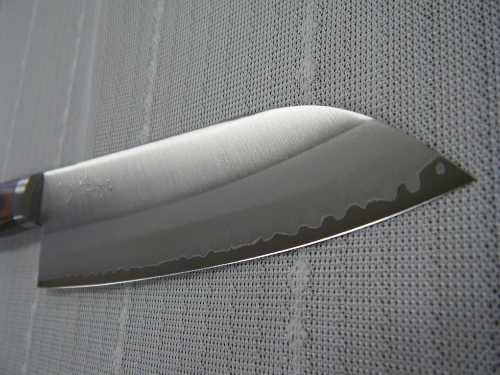 Yoshihiro Gold-embedded Knife HGW series Santoku Knife, 6.5in