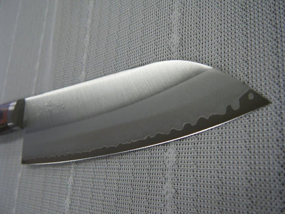 Yoshihiro Gold-embedded Knife HGW series Santoku Knife, 6.5in
