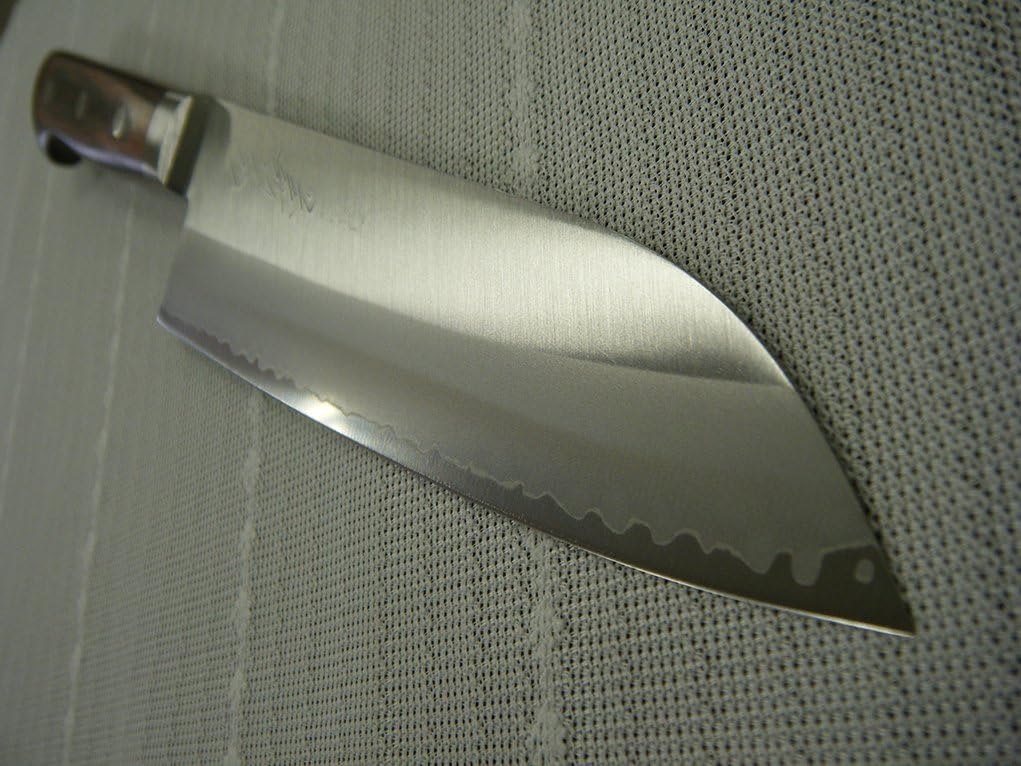 Yoshihiro Gold-embedded Knife HGW series Santoku Knife, 6.5in