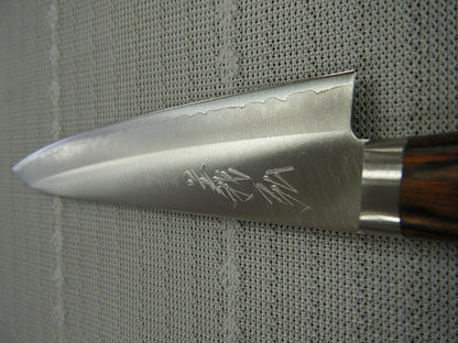 Yoshihiro Gold-embedded Knife HGW series Santoku Knife, 6.5in