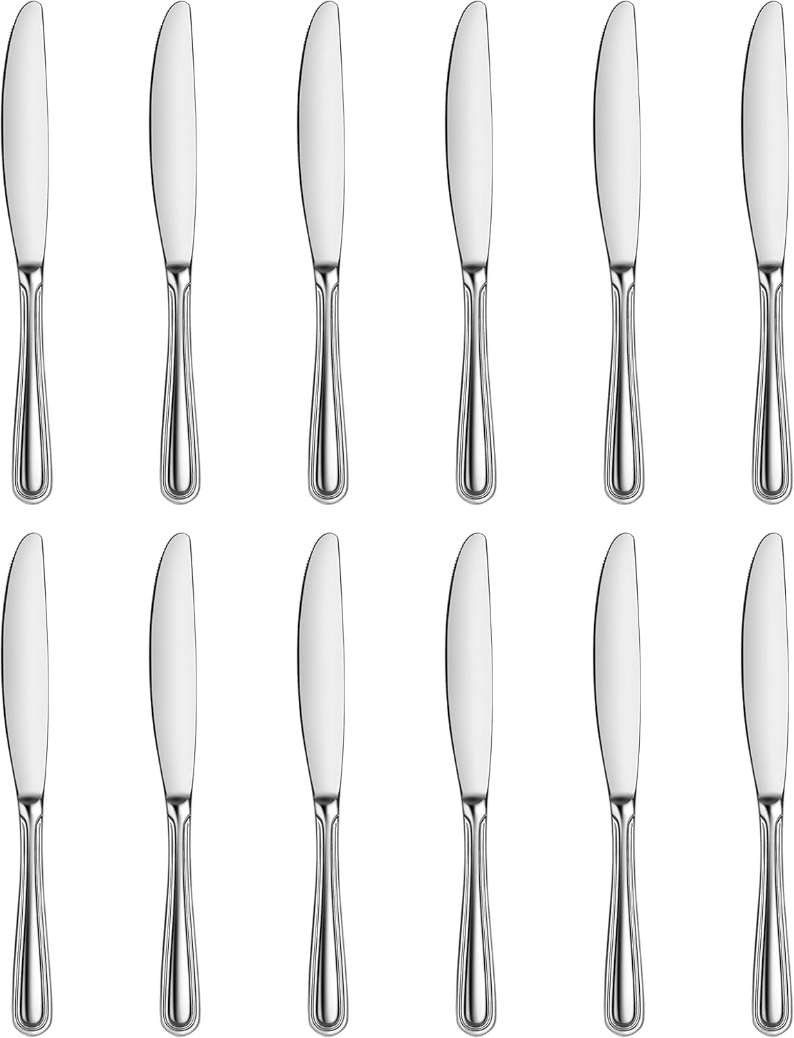 Slimline Pattern 18/0 Stainless Steel Dinner Knife, 9-Inch, Set of 12, Commercial Grade