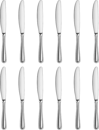 Slimline Pattern 18/0 Stainless Steel Dinner Knife, 9-Inch, Set of 12, Commercial Grade