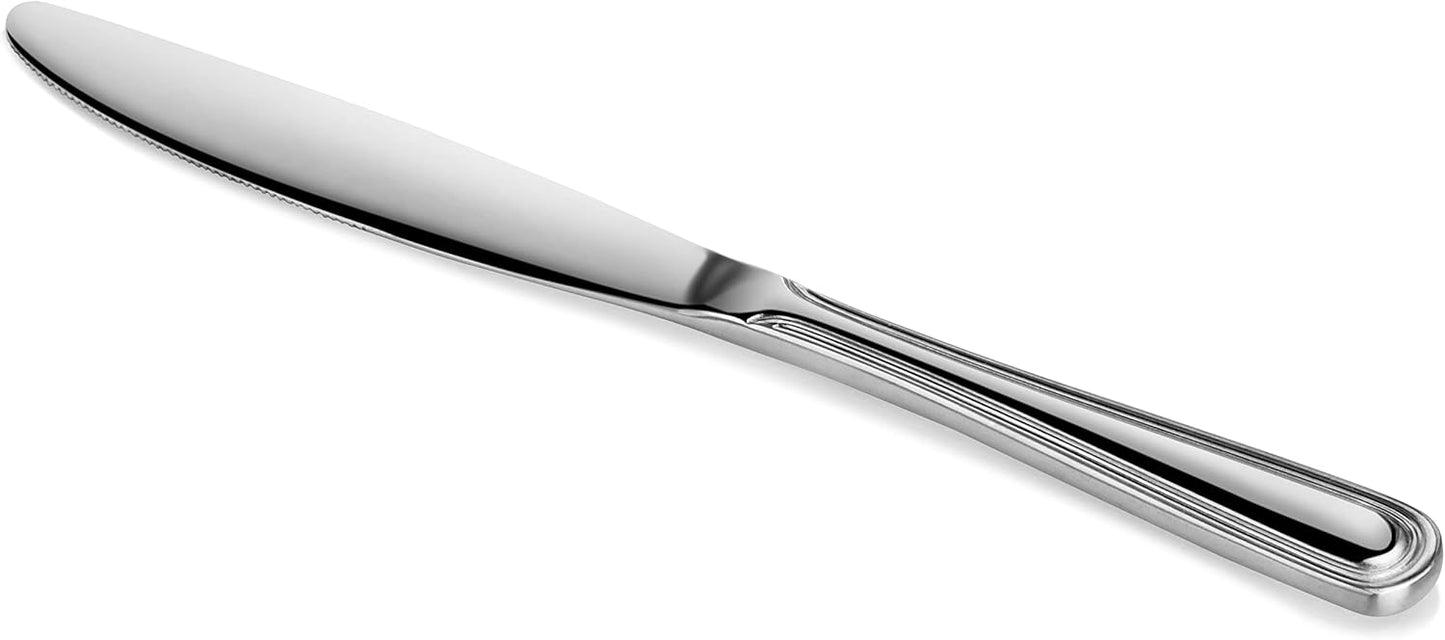 Slimline Pattern 18/0 Stainless Steel Dinner Knife, 9-Inch, Set of 12, Commercial Grade