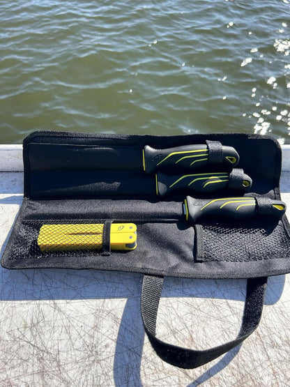 danco 4-Piece Fishing Fillet Knife Kit with Roll Bag, 6, 7 and 9-Inch Set