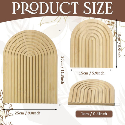 2 Pcs Decorative Wood Cutting Board Wooden Rainbow Decor Boho Kitchen Decor Serving Trays Cutting Chopping Block for Home Kitchen Farmhouse Decoration Wall Shelf Mantel(Brown,Pine)