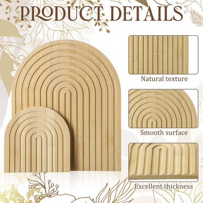 2 Pcs Decorative Wood Cutting Board Wooden Rainbow Decor Boho Kitchen Decor Serving Trays Cutting Chopping Block for Home Kitchen Farmhouse Decoration Wall Shelf Mantel(Brown,Pine)