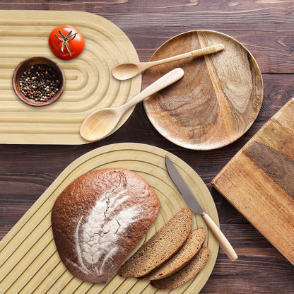 2 Pcs Decorative Wood Cutting Board Wooden Rainbow Decor Boho Kitchen Decor Serving Trays Cutting Chopping Block for Home Kitchen Farmhouse Decoration Wall Shelf Mantel(Brown,Pine)
