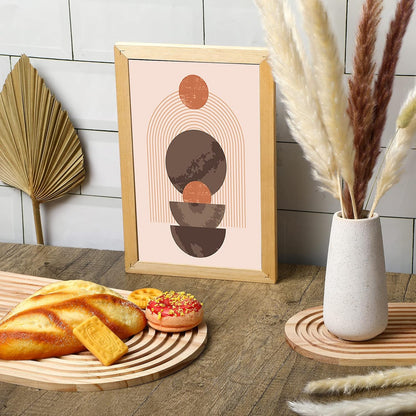 2 Pcs Decorative Wood Cutting Board Wooden Rainbow Decor Boho Kitchen Decor Serving Trays Cutting Chopping Block for Home Kitchen Farmhouse Decoration Wall Shelf Mantel(Brown,Pine)