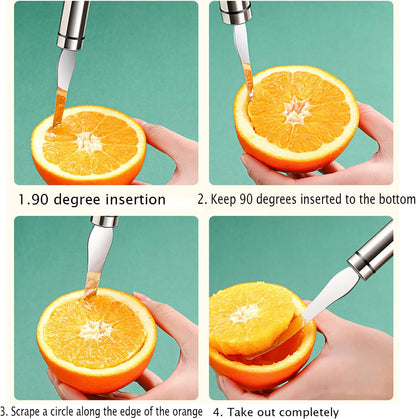 Stainless Steel Grapefruit Knife,Serrated Stainless Steel Blade Grapefruit Knife for Grapefruit and Oranges,Fruit Tool