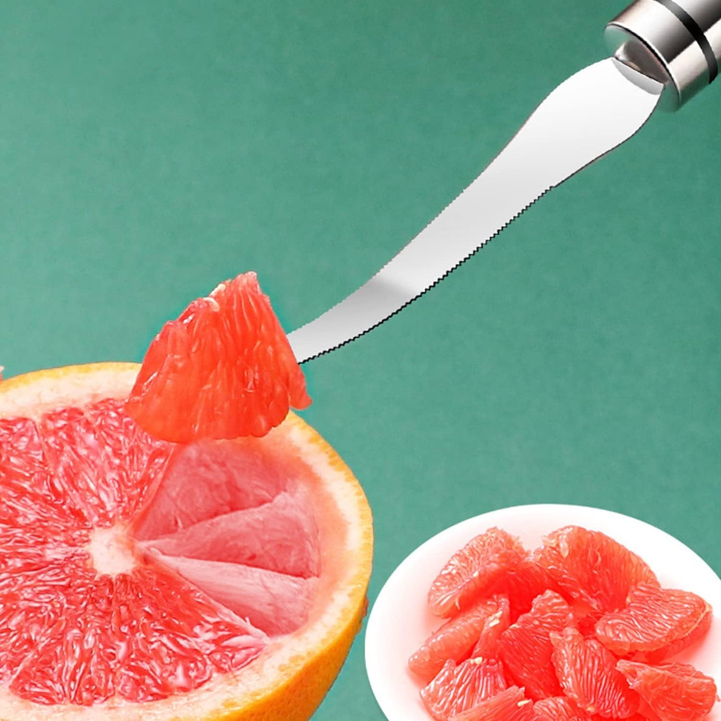 Stainless Steel Grapefruit Knife,Serrated Stainless Steel Blade Grapefruit Knife for Grapefruit and Oranges,Fruit Tool