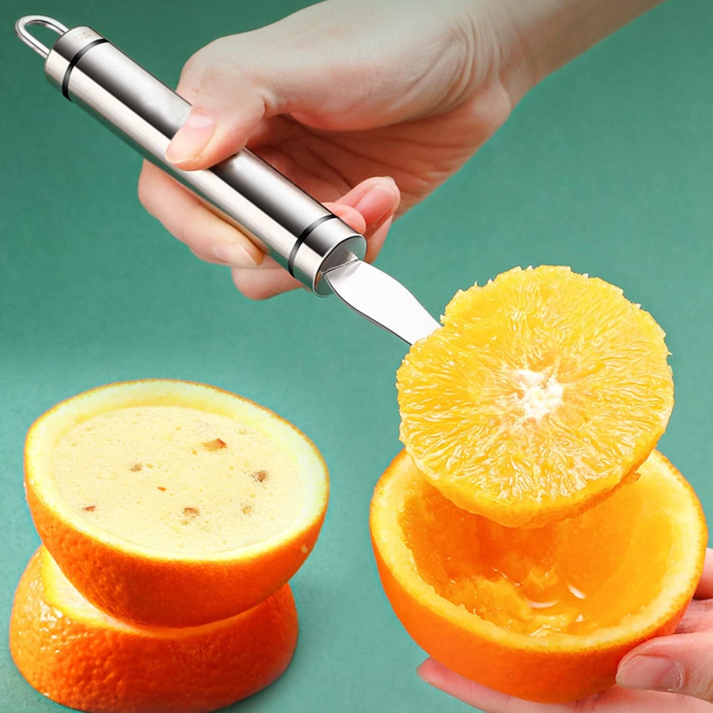 Stainless Steel Grapefruit Knife,Serrated Stainless Steel Blade Grapefruit Knife for Grapefruit and Oranges,Fruit Tool