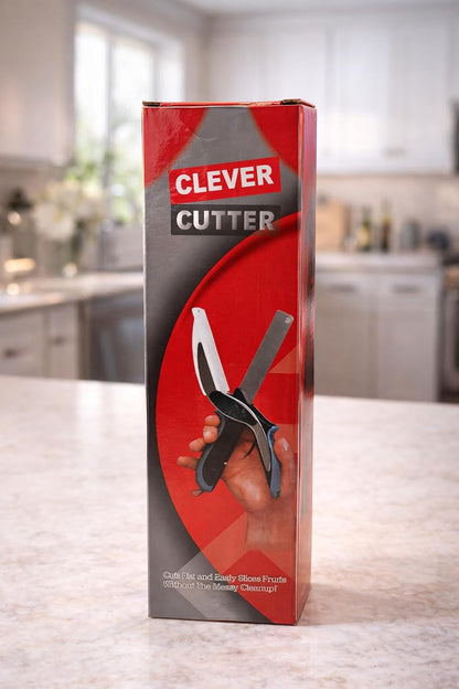 2 in 1 Kitchen Scissors for Food – Stainless Steel Blade & Plastic Cutting Board Scissors with Safety Lock | 9.6" Tomato Knife, Fruit & Vegetable Cutter – Easy-to-Use Kitchen Shears for Meat, Cheese