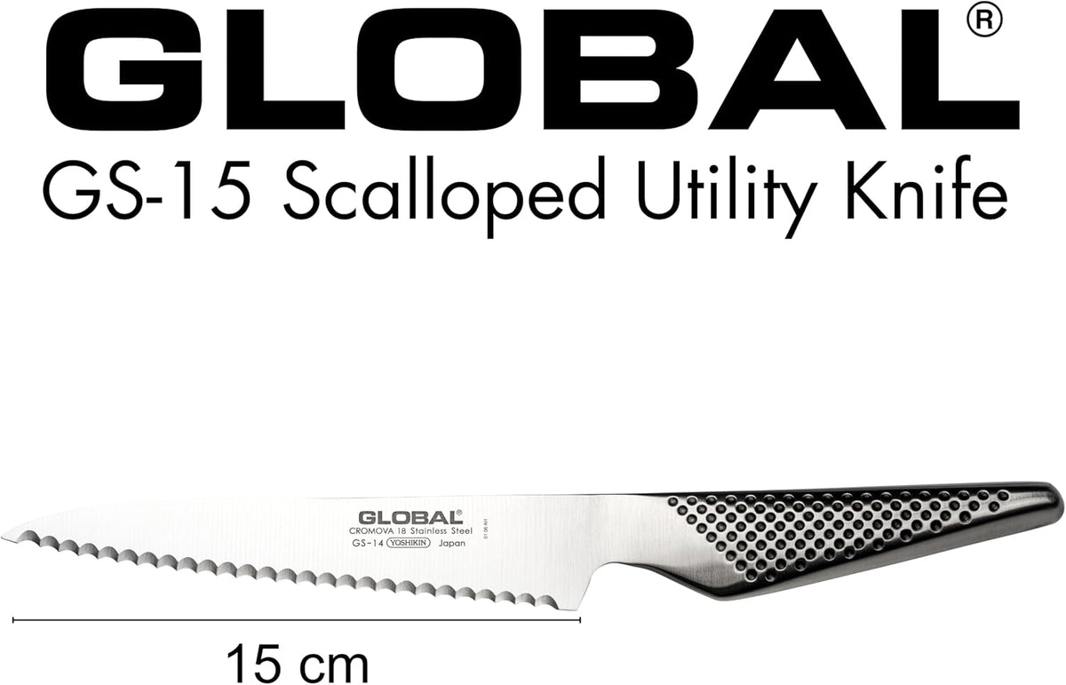 Global 6" Serrated Utility Scallop Knife