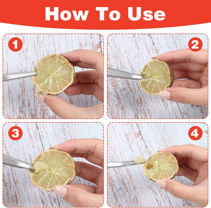 2PCS Stainless Steel Grapefruit Knife Curved Serrated Blade, Small Kiwi Knife Grape Peeler Fruit Cutter for Citrus Orange Lemon Kitchen Tool