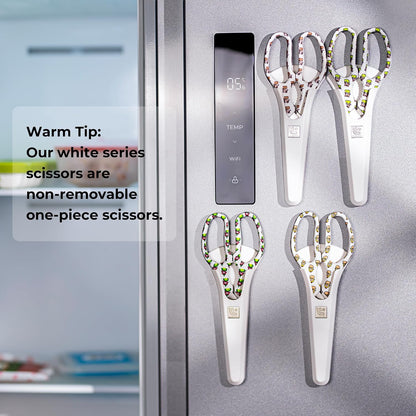 Kitchen Scissors All Purpose Kitchen Shears with Magnetic Holder, Heavy Duty Scissors Shears Dishwasher Safe, Come Apart Food Scissors for Meat, Poultry, Cooking, BBQ, Vegetable, Herbs, Black