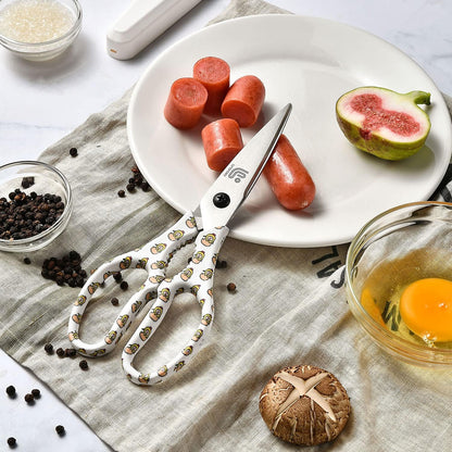 Kitchen Scissors All Purpose Kitchen Shears with Magnetic Holder, Heavy Duty Scissors Shears Dishwasher Safe, Come Apart Food Scissors for Meat, Poultry, Cooking, BBQ, Vegetable, Herbs, Black