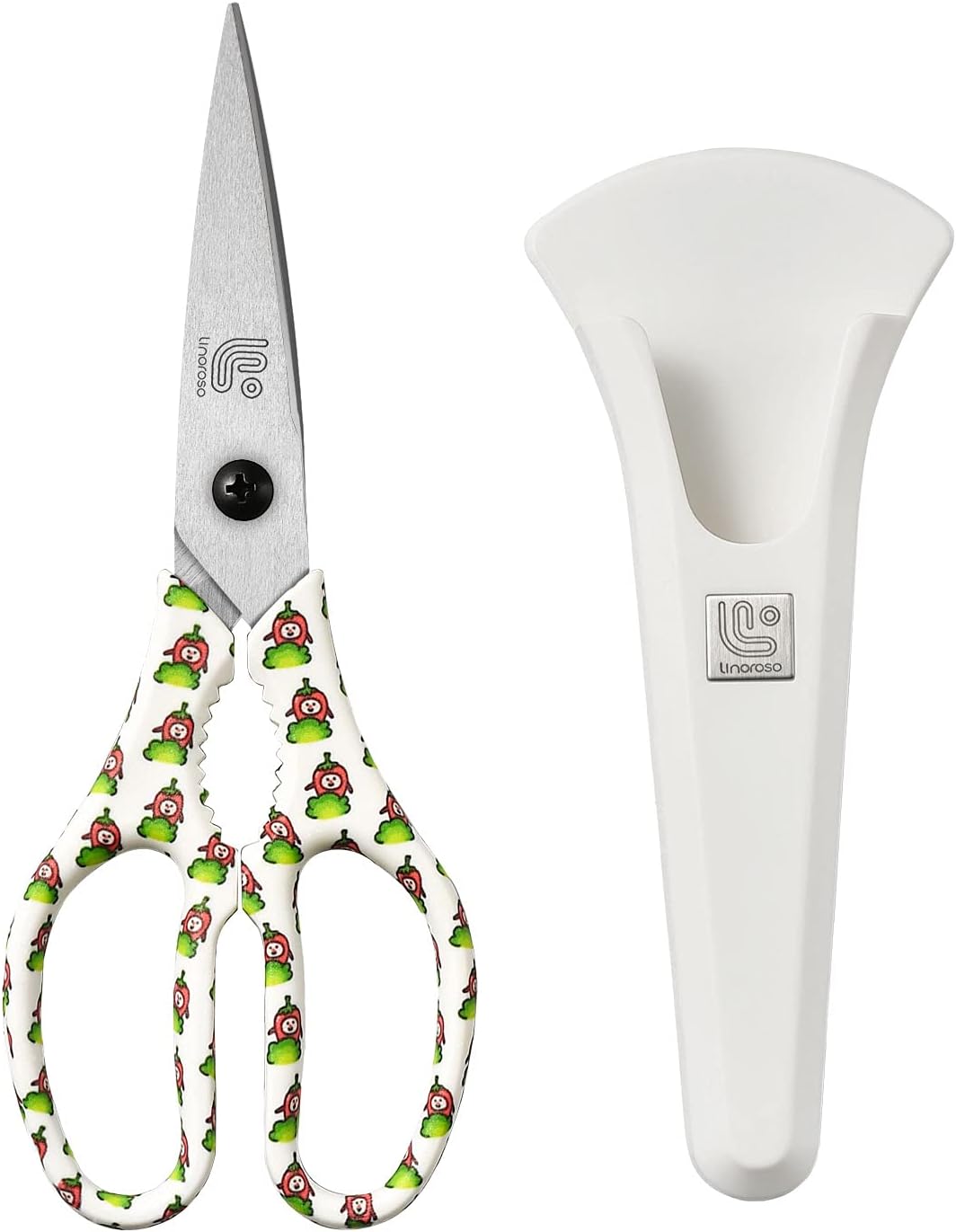 Kitchen Scissors All Purpose Kitchen Shears with Magnetic Holder, Heavy Duty Scissors Shears Dishwasher Safe, Come Apart Food Scissors for Meat, Poultry, Cooking, BBQ, Vegetable, Herbs, Black