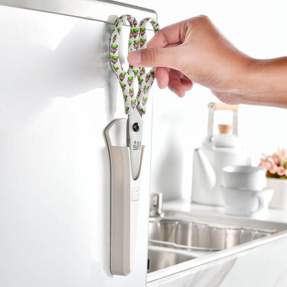 Kitchen Scissors All Purpose Kitchen Shears with Magnetic Holder, Heavy Duty Scissors Shears Dishwasher Safe, Come Apart Food Scissors for Meat, Poultry, Cooking, BBQ, Vegetable, Herbs, Black