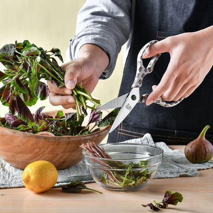 Kitchen Scissors All Purpose Kitchen Shears with Magnetic Holder, Heavy Duty Scissors Shears Dishwasher Safe, Come Apart Food Scissors for Meat, Poultry, Cooking, BBQ, Vegetable, Herbs, Black