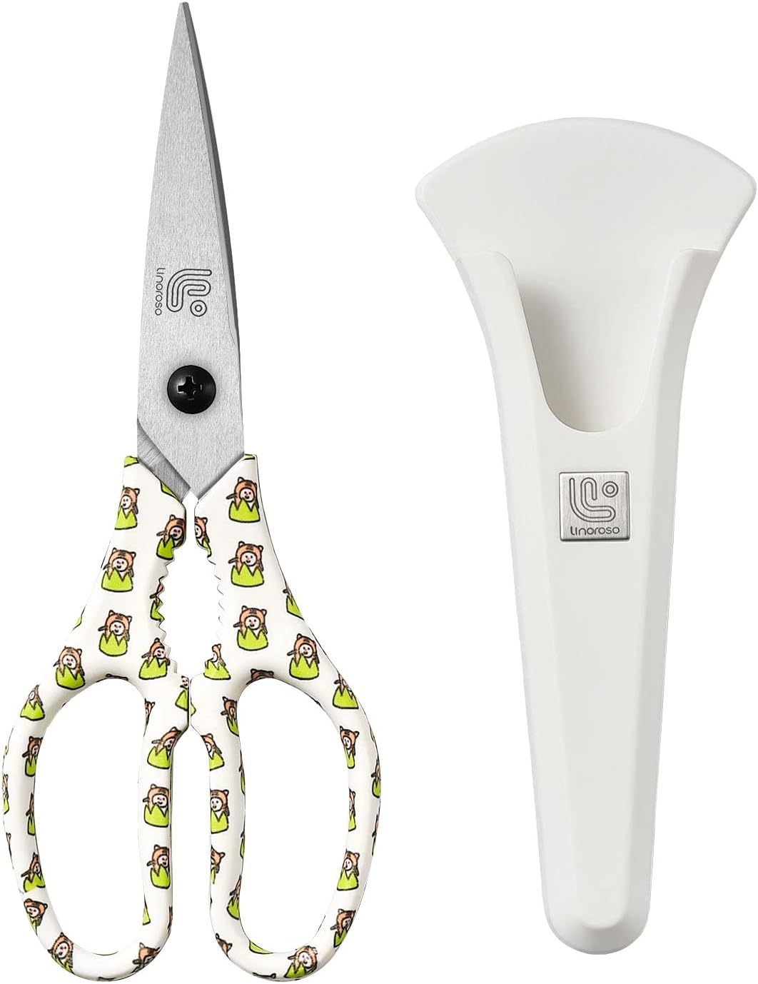 Kitchen Scissors All Purpose Kitchen Shears with Magnetic Holder, Heavy Duty Scissors Shears Dishwasher Safe, Come Apart Food Scissors for Meat, Poultry, Cooking, BBQ, Vegetable, Herbs, Black