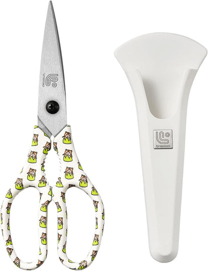 Kitchen Scissors All Purpose Kitchen Shears with Magnetic Holder, Heavy Duty Scissors Shears Dishwasher Safe, Come Apart Food Scissors for Meat, Poultry, Cooking, BBQ, Vegetable, Herbs, Black
