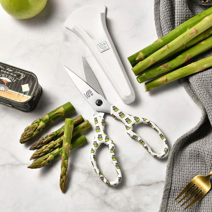 Kitchen Scissors All Purpose Kitchen Shears with Magnetic Holder, Heavy Duty Scissors Shears Dishwasher Safe, Come Apart Food Scissors for Meat, Poultry, Cooking, BBQ, Vegetable, Herbs, Black