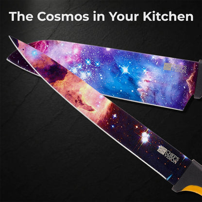 Landscape Knife Set, Six-Piece Stainless Steel Kitchen Knives | Decorative Knife Set with 6 Colorful Landscape Designs, A Unique Cooking Gift for Nature Lovers, Home Cooks, Bakers and Chefs