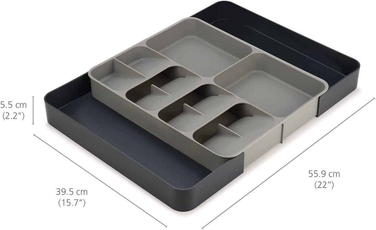DrawerStore 2-Tier Knife Kitchen Drawer Organizer, Holds up to 11 Knives, Disassembles for Easy Cleaning, Recycled Plastic
