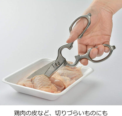 Oaks Kitchen Scissors, Disassemble and Washable, Stainless Steel, Made in Japan