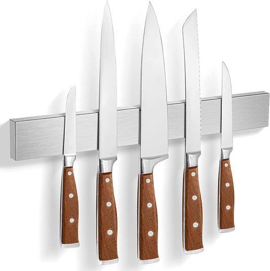 Magnetic Knife Holder for Wall, Knife Magnetic Strip Magnetic Knife Holder for Refrigerator Mount Knife Rack Kitchen Utensil Holder Metal Tool Holder Knife Block Kitchen Organizer Accessories 9.7 Inch