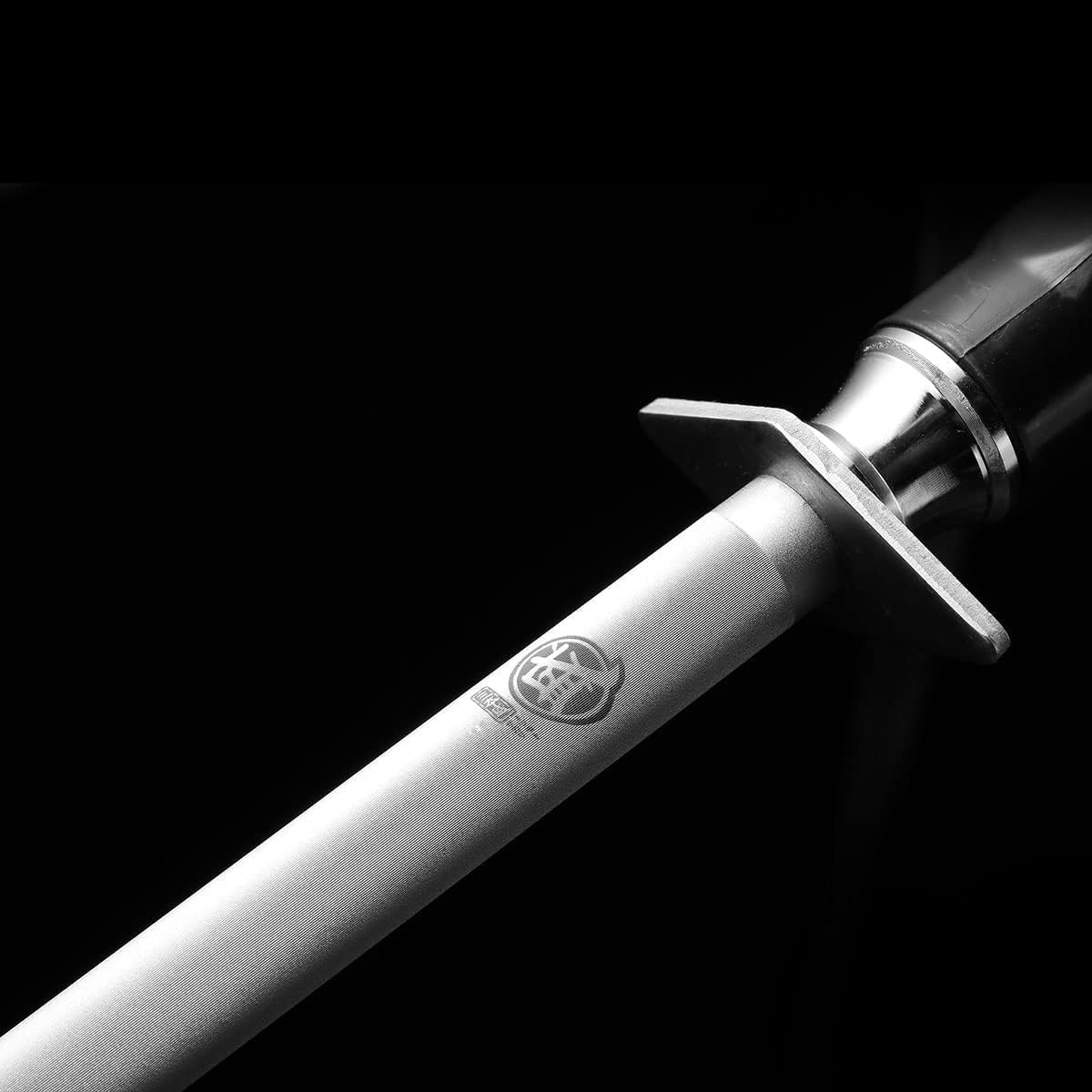 10-Inch Flat Diamond Knife Sharpening Rod, ABS Handle | Flat diamond surface for broader blade contact, high carbon steel rod, ABS handle and built-in magnet