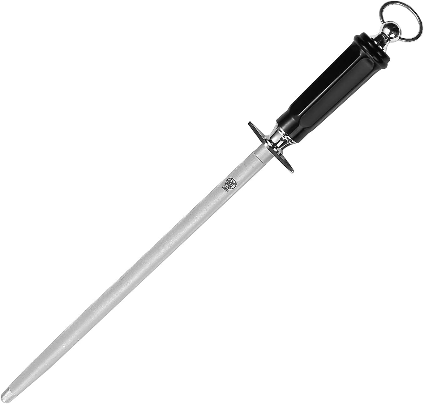 10-Inch Flat Diamond Knife Sharpening Rod, ABS Handle | Flat diamond surface for broader blade contact, high carbon steel rod, ABS handle and built-in magnet