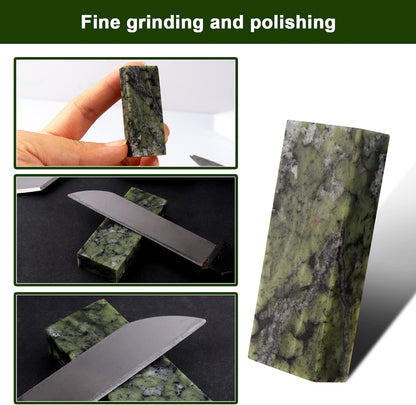 Mini Knife Sharpening Stone 1PC 10000# Whetstone Final Fine Polished Natural green Sharpener Oilstone (2 x 0.8 x 0.4 Inch)