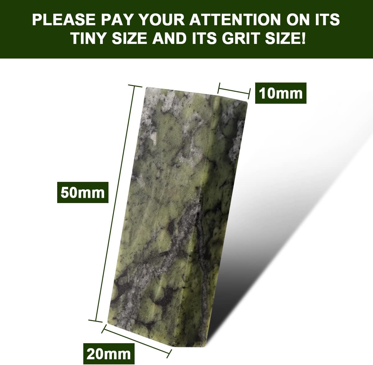 Mini Knife Sharpening Stone 1PC 10000# Whetstone Final Fine Polished Natural green Sharpener Oilstone (2 x 0.8 x 0.4 Inch)