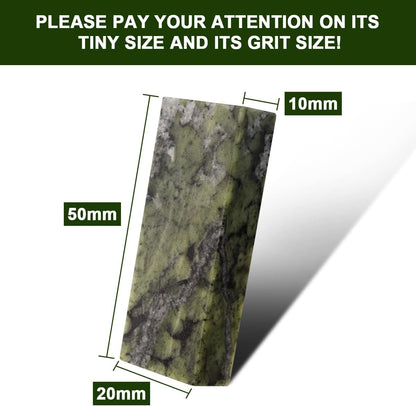 Mini Knife Sharpening Stone 1PC 10000# Whetstone Final Fine Polished Natural green Sharpener Oilstone (2 x 0.8 x 0.4 Inch)