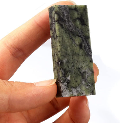 Mini Knife Sharpening Stone 1PC 10000# Whetstone Final Fine Polished Natural green Sharpener Oilstone (2 x 0.8 x 0.4 Inch)
