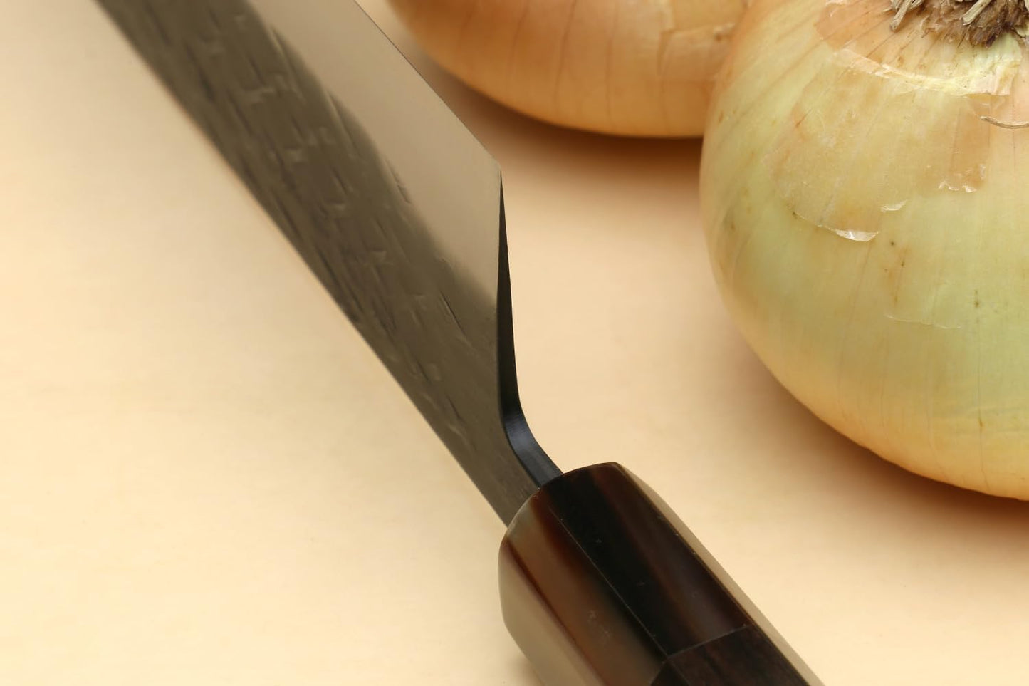 Yoshihiro Kurouchi Stainless Clad High Performance SLD Japanese Nakiri Vegetable Knife Ebony Handle(6.5"(165mm) & Saya)