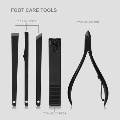 Manicure Kit for Women and Men, Manicure Set with Nail Clippers or Nail Kit Includes Fingernail & Toenail Clippers,15-Pcs Pedicure Kit Stocking Stuffers with Travel Case - Green