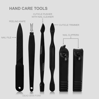 Manicure Kit for Women and Men, Manicure Set with Nail Clippers or Nail Kit Includes Fingernail & Toenail Clippers,15-Pcs Pedicure Kit Stocking Stuffers with Travel Case - Green