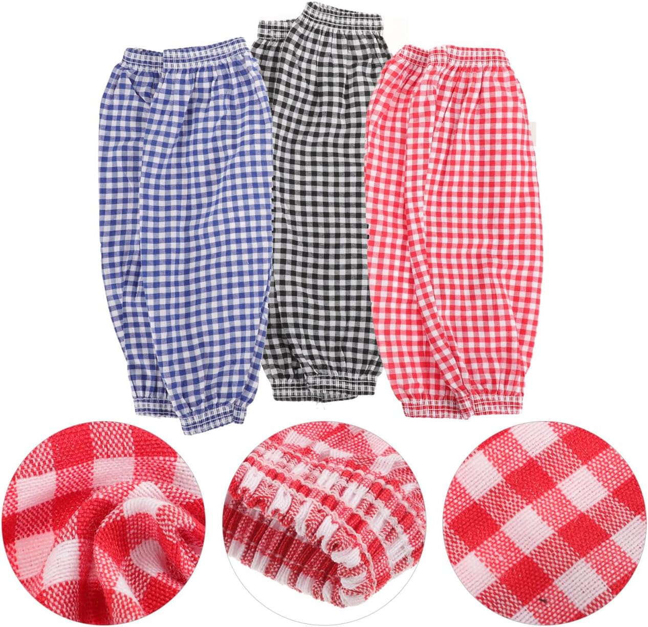 BESTOYARD 3 Pairs Cleaning Oversleeves, Anti-Dust and Oilproof Arm Protective Sleeves with Cotton and Linen for Women Men Kitchen, Gardening, Car Washing, Painting, Topiary Garden