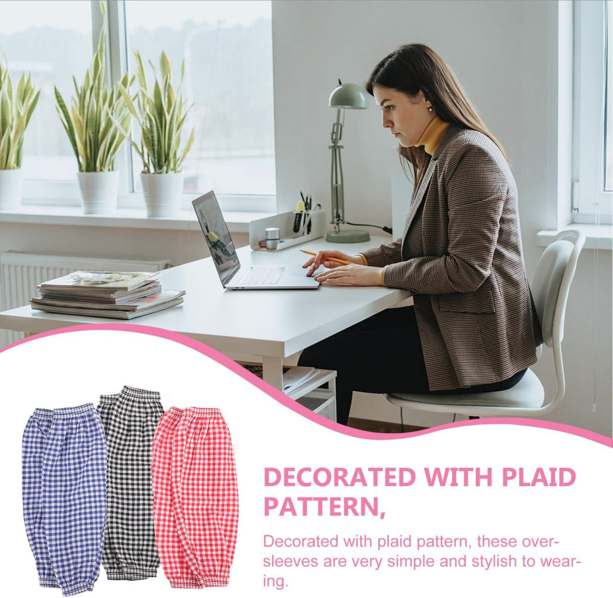 BESTOYARD 3 Pairs Cleaning Oversleeves, Anti-Dust and Oilproof Arm Protective Sleeves with Cotton and Linen for Women Men Kitchen, Gardening, Car Washing, Painting, Topiary Garden